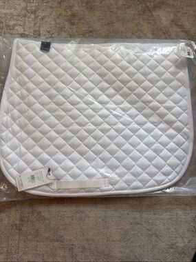 Riders International All Purpose White Quilted Saddle Pad